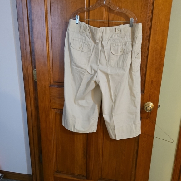 Women's Beige Knee-Length Shorts - Picture 2 of 3